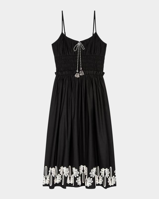Baja Embroidered Midi Dress